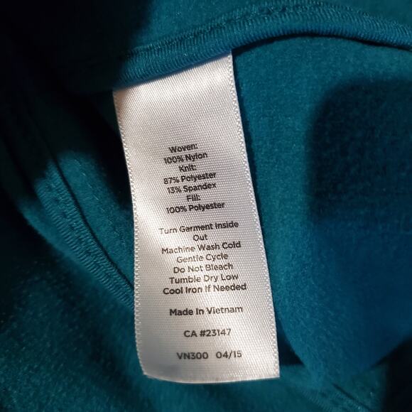 T by Talbots Diamond Quilted Teal Blue Zip Up Lightweight Jacket Womens Size L - Picture 11 of 12